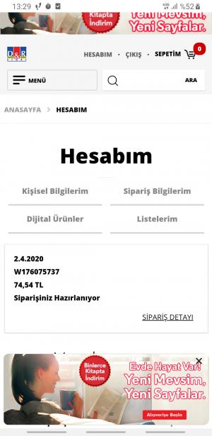 D&r Siparişim 8 Gündür Gelmedi